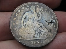 1839 Seated Liberty Dime, No Drapery Variety, Circulated — listing 6