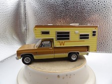 Vintage Diecast Toy Pickup Truck with White Camper Shell Hot Wheels — listing 3