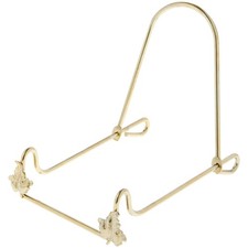 Vintage Cast Brass Leaf-Motif Folding Display Easel / Plate Stand — listing 3