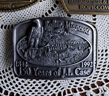 Vintage Case XX Solid Brass Oval Belt Buckle — listing 2