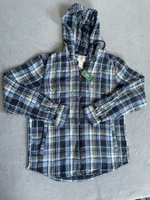 L.L. Bean Sherpa-Lined Cotton Flannel Shirt Jacket, Red Plaid, Men's L-Reg, listing 6