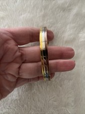 Tri-Color Gold-Tone Cuff Bracelet with Scroll Ends — listing 3