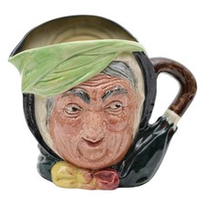 Vintage 'Sairey Gamp' Dickens Character Figurine, Hand-Painted Chalkware/Resin Maker's mark or stamp, listing 5