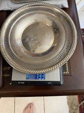 Reticulated Sterling Silver Bread & Butter Plate with Pierced Border and Engraved Detail — listing 3