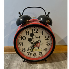 Vintage Sunbeam Disney Mickey Mouse Twin-Bell Wind-Up Alarm Clock — listing 5