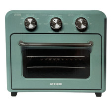 Retro-Style Cream & Gold Digital Countertop Air Fryer Toaster Oven