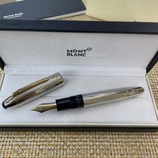 Montblanc-Style Fountain Pen with Gray Harlequin/Diamond Pattern Barrel and Gold Nib — listing 3