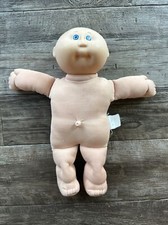 Vintage 1980s Cabbage Patch Kids Preemie Doll "Evaleen Doris" with Original Adoption Papers, Caucasian Blue-Eyed Bald Baby