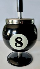 Vintage Spinning Push-Down Ashtray with Chrome Body and Faux Leather Band — listing 4