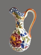 Gien Faience Renaissance-Style Bleu Lapis Pitcher with Grotesque Decoration — listing 6