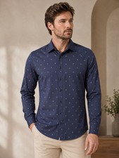 Express Men's Short-Sleeve Floral Print Button-Up Shirt, Size S — listing 2