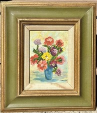 Vintage Still Life Oil Painting of Books, Sheet Music & Candle, Signed M. Martin