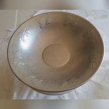 West Bend Hammered Aluminum Serving Bowl with Grape & Leaf Motif — listing 2