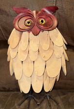 Blown Glass Figural Owl Vase with Amber-to-Blue Sommerso Coloring and Honeycomb Texture — listing 4