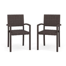 Outdoor Resin Wicker Stacking Patio Armchair — listing 3