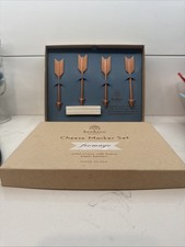Set of 6 Metal Cheese Markers with Engraved Cheese Names — listing 6