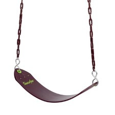 Green Belt Swing Seat with Yellow Plastic-Coated Chains