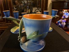 Roseville Pottery Pine Cone Brown Console Planter/Bowl, Shape 457-7 — listing 4