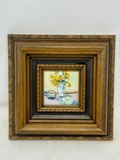 Framed Still Life Print of Roses, Grapes and Apples in Ornate Gold and Black Frame — listing 3