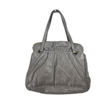 Vintage Purple Leather Kiss-Lock Frame Shoulder Bag with Yellow Fabric Lining — listing 6