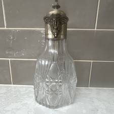 Victorian-Style Silver Plate Hinged-Lid Ewer / Hot Water Jug with Repoussé Scrollwork Only pictorial marks and numbers, no wor