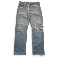 Levi's 501 Original Fit Jeans, Blue Medium Wash, W34 L32, Made in USA 2001, listing 2