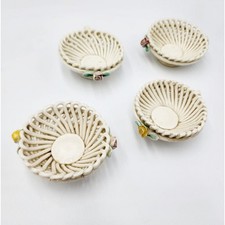 Levante Spanish Porcelain Lattice Basket with Pink Rose Bouquet — listing 2