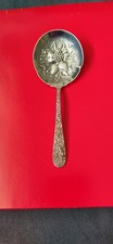 Solid Sterling Silver Flatware Service for 8 with Engraved Monogram 'S' in Solid Walnut Storage Case — listing 4