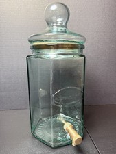 SVE Italian Iridescent Glass Beverage Dispenser with Brass Spigot and Lid — listing 4
