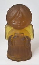 Mosser Glass Amber Praying Angel Figurine