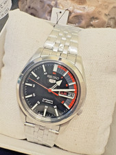 Vintage Seiko 5 Automatic Men's Watch, Gold-Tone Case, Black Dial, Day-Date — listing 3