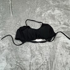 Calia Scrunched Tie Back Bikini Top Pure Black Size S — listing 4