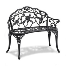 Green Powder-Coated Steel Contour Park Bench (Commercial Outdoor) — listing 5