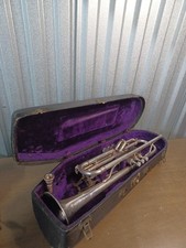 Antique Silver-Plated Cornet with Top-Action Piston Valves