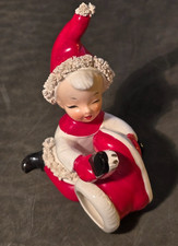 Pair of Mid-Century Green Pixie Elf Ceramic Figurines — listing 3