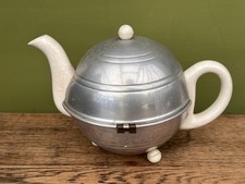 Vintage Heatmaster Chrome & Ceramic Insulated Tea and Coffee Service Set (5+ pieces) with Tray — listing 5