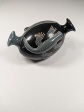 Emmanuel Maldonado Hand-Burnished Art Pottery Vase with Geometric Deco Design — listing 2