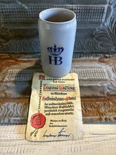 Hofbräuhaus München (HB) Salt-Glaze Stoneware 1 Liter Beer Stein / Masskrug — listing 6