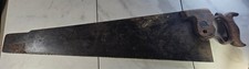 Antique Hand Saw with Carved Wheat-Motif Wooden Handle and Medallion — listing 6