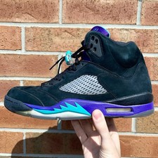 Nike Air Jordan 5 'Grape' Sneakers (White/Emerald/Grape Ice) — listing 6