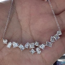 14K Yellow Gold Diamond Open Heart Pendant Necklace with Rope Chain — listing 4