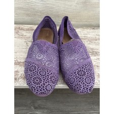 TOMS Women's Alpargata Slip-On Flats, Ivory Lace Crochet, Size W9.5 — listing 5