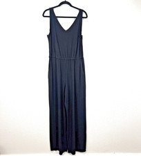 J. Jill Signature Soft Black Faux-Wrap Long-Sleeve Jumpsuit, Size L — listing 6