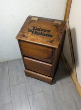 Pair of Rustic Solid Pine Storage Chests with Hinged Lids and Bracket Feet