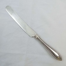 Vintage Silver-Plated Dinner Knife with Geometric Art Deco Handle — listing 5