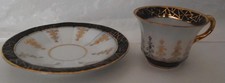 Vintage Porcelain Demitasse Coffee Set with Cobalt Blue and Gold Gilt Trim — listing 5