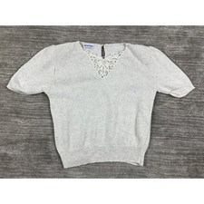 Vintage 1960s British Vogue Full Fashioned Lambswool Angora V-Neck Sweater in Kelly Green — listing 5