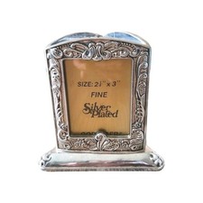 Godinger Silver Plate Triangular Photo Frame Pen/Pencil Holder — listing 4