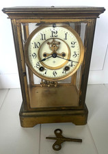 Antique Ansonia Crystal Regulator Mantel Clock with Gilt Bronze Rococo Case and Mercury Pendulum — listing 5