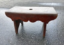 Vintage Early American Style Pine End Table / Side Table with Two Tiers of Drawers and Turned Legs — listing 2